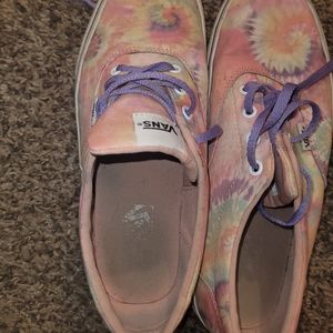 Pink tie dye vans